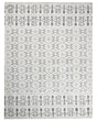 Area Rug White and Grey Polyester Cotton Backing 300 x 400 cm Decorative Floor Mat Modern Design Living Room Bedroom Beliani