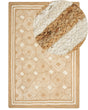 Area Rug Beige Jute 200 x 300 cm Braided Handmade Natural Boho Style Textile Beliani