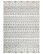 Area Rug Off-White Grey Polyester 160 x 230 cm Geometric Pattern Solid Colour Modern Minimalistic Living Room Rug Beliani
