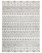 Area Rug Off-White Grey Polyester 300 x 400 cm Geometric Pattern Solid Colour Modern Minimalistic Living Room Rug Beliani