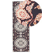 Runner Rug Black and Beige Polyester 80 x 240 cm Oriental Pattern Anti-Slip Bottom Vintage Style Modern Hallway Beliani