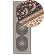 Runner Rug Multicolour Polyester 80 x 240 cm Oriental Pattern Anti-Slip Bottom Vintage Style Modern Hallway Beliani