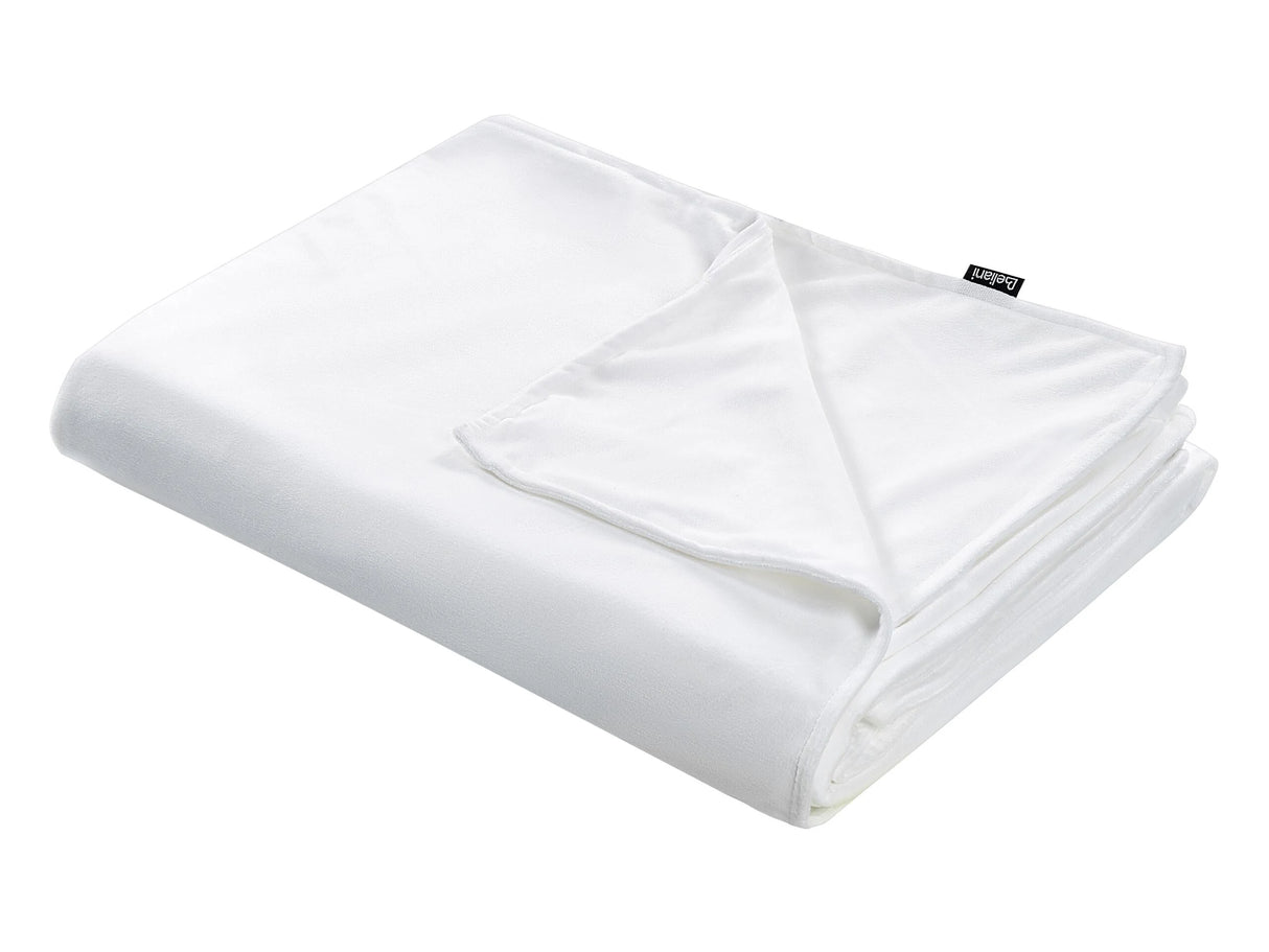 Weighted Blanket Cover White Polyester Fabric 120 x 180 cm Solid Pattern Modern Design Bedroom Textile Beliani