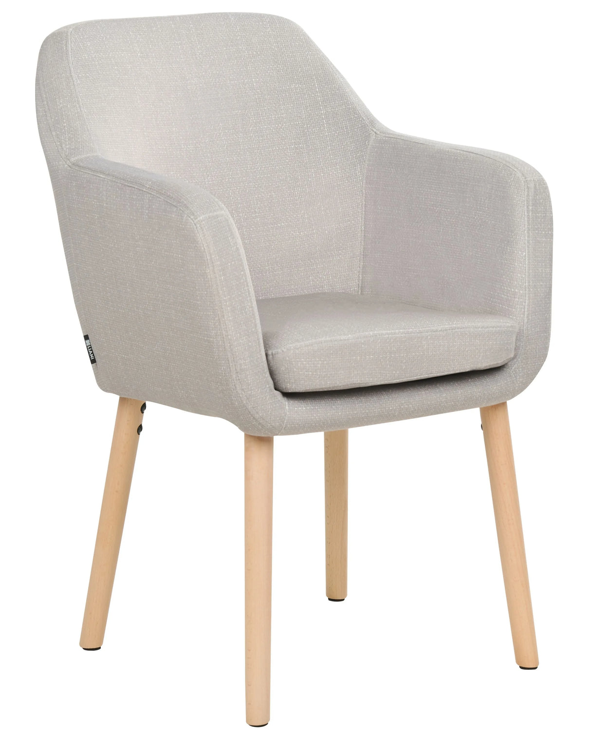 Dining Chair Taupe Velvet Upholstery Wooden Legs with Armrests Classic Style Living Space Furniture Beliani