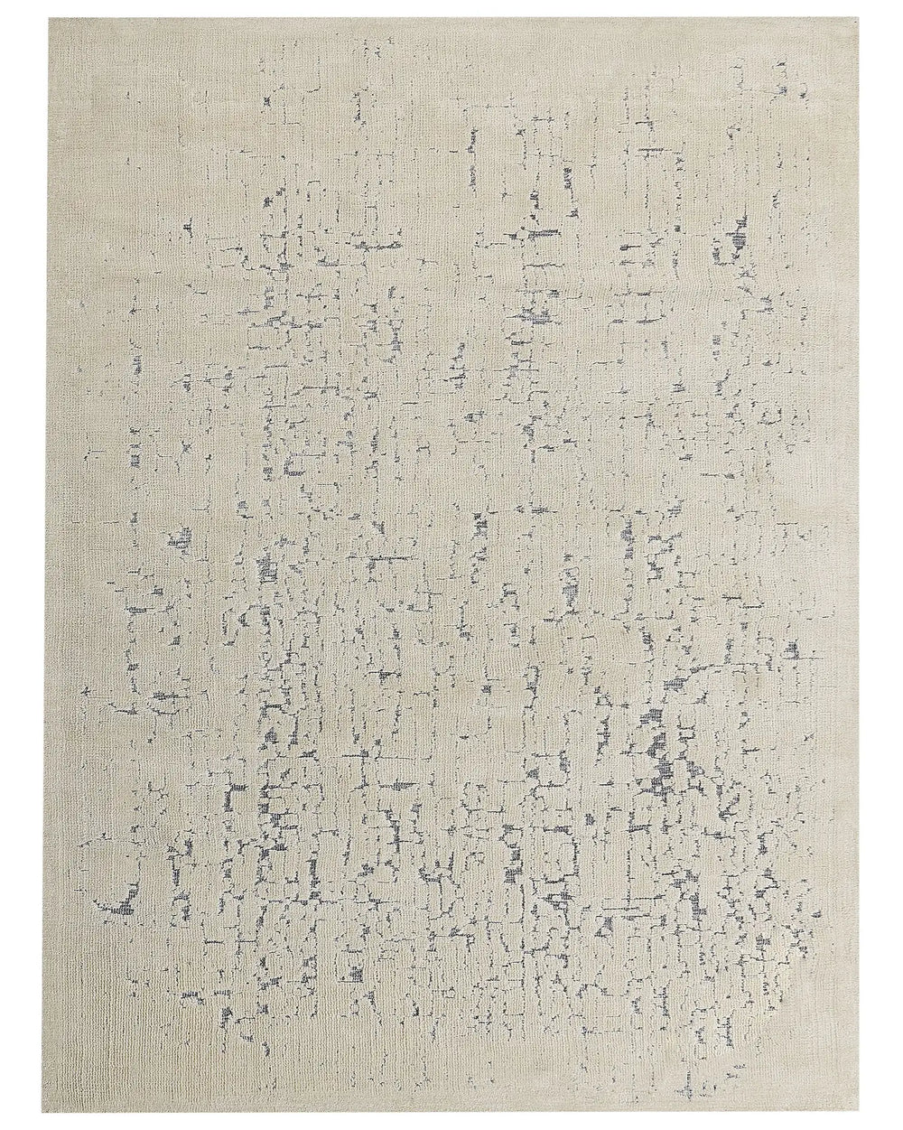 Area Rug Light Beige Polyester 300 x 400 cm Distressed Effect  Pattern Solid Colour Modern Minimalistic Living Room Rug Beliani