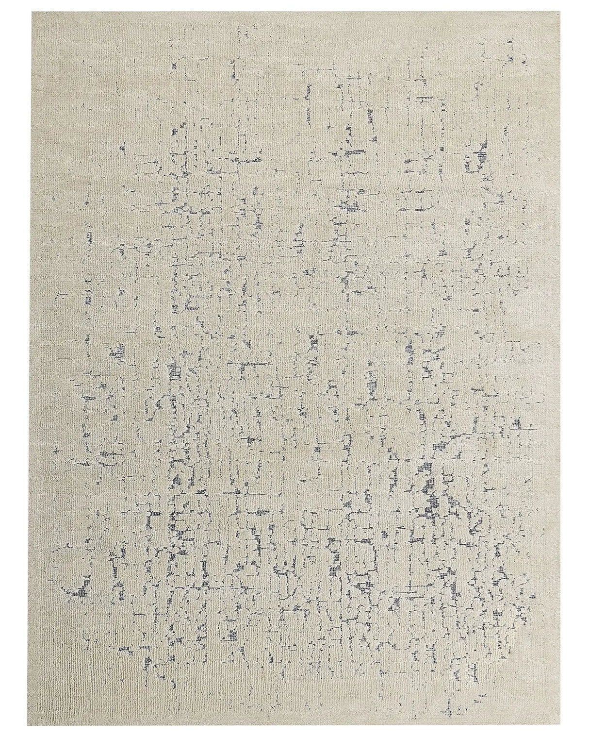 Area Rug Light Beige Polyester 300 x 400 cm Distressed Effect  Pattern Solid Colour Modern Minimalistic Living Room Rug Beliani