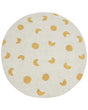 Area Rug Light Beige and Yellow Cotton  140 cm Round Boho Style Living Room Kids Children's Room Beliani