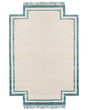 Area Rug Beige Viscose and Wool Irregular Shape 160 x 230 cm Modern Glam Style Beliani
