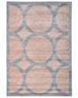 Area Rug Beige and Grey Viscose and Wool Rectangular Shape 160 x 230 cm Modern Glam Style Beliani