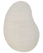 Area Rug Beige Viscose 160 x 230 cm Organic Kidney Shape Accent Rug  Beliani