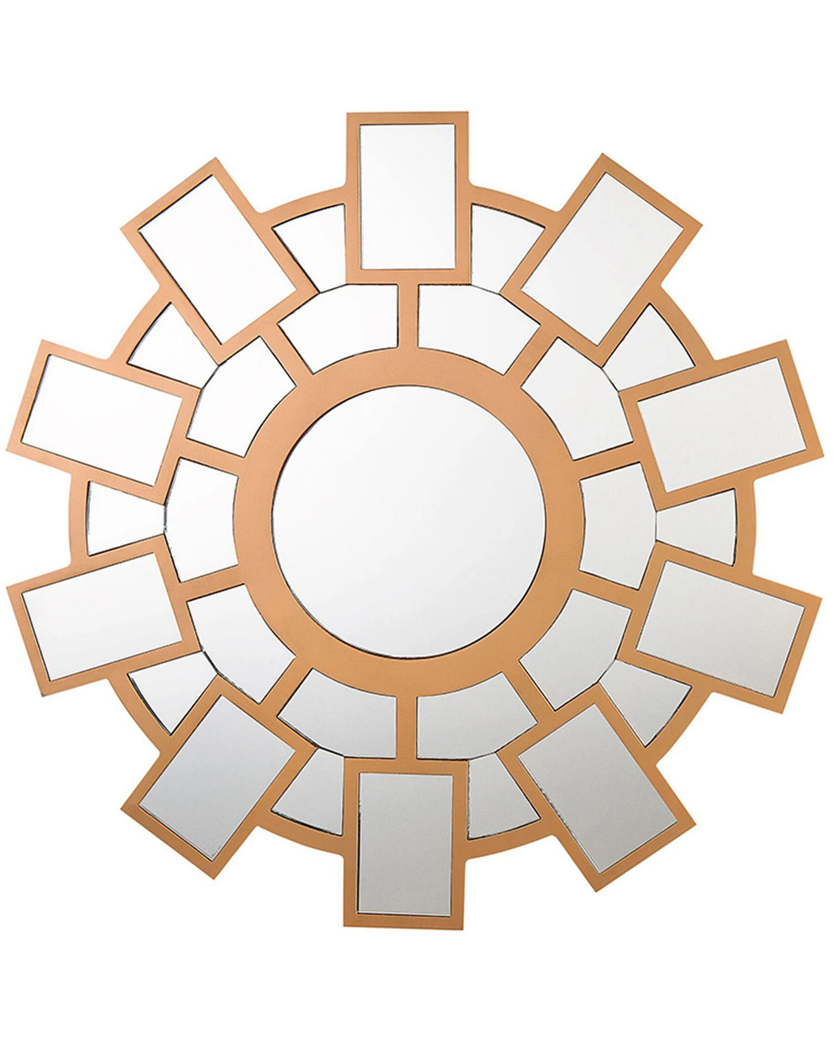 Wall Hanging Mirror Gold 80 cm Sun Sunburst Frame Living Room Beliani