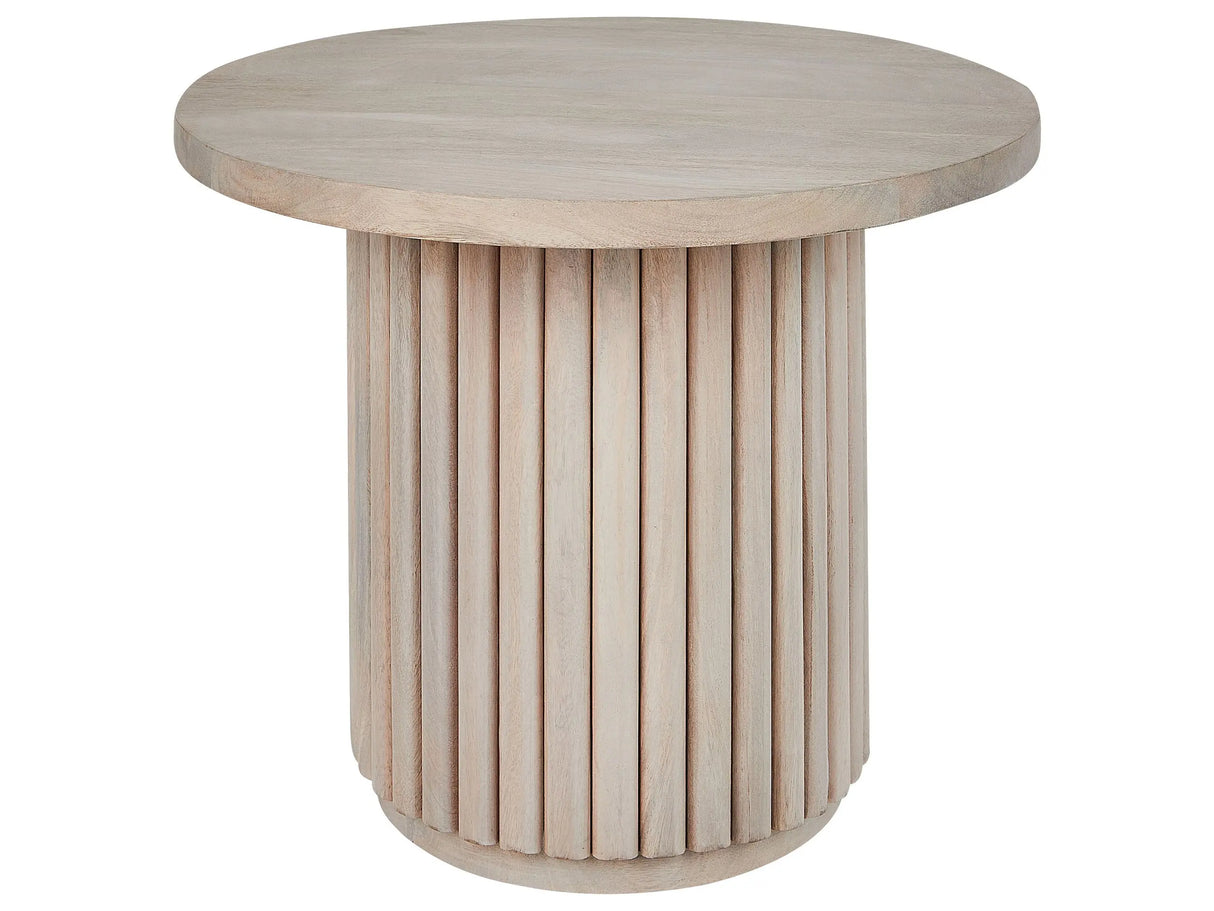 Coffee Table Light Wood Mango 50 cm Tabletop Natural Finish Modern Design Living Room Beliani