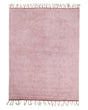 Area Rug Pink Cotton 140 x 200 cm Rectangular with Tassels Solid Pattern Hand Tufted Modern Boho for Kids Beliani