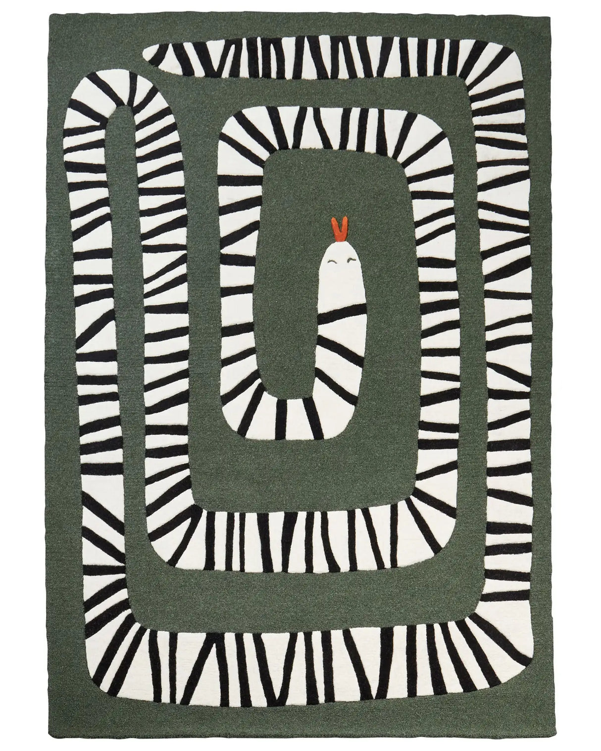Area Rug Green Wool 160 x 230 cm Rectangular Shape Accent Rug Beliani
