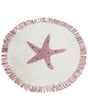 Kids Rug Off-White Cotton  120 cm with Star Motif Beliani