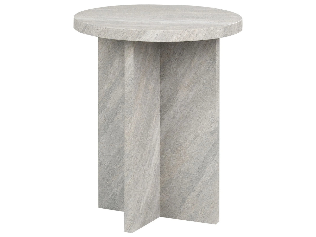 Side Table Grey Effect MDF Stone-like Veneer 44 cm Classic Modern Design Beliani