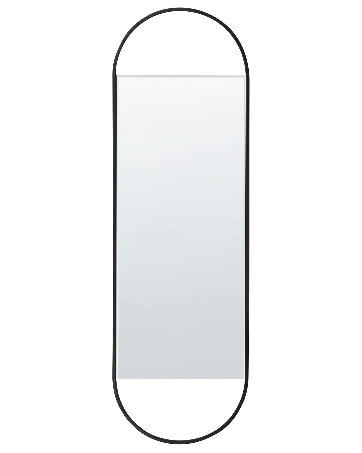 Wall Mirror Metal Black 40 x 120 cm Wall Mounted Decorative Mirror Modern Style Hanging Decor Beliani