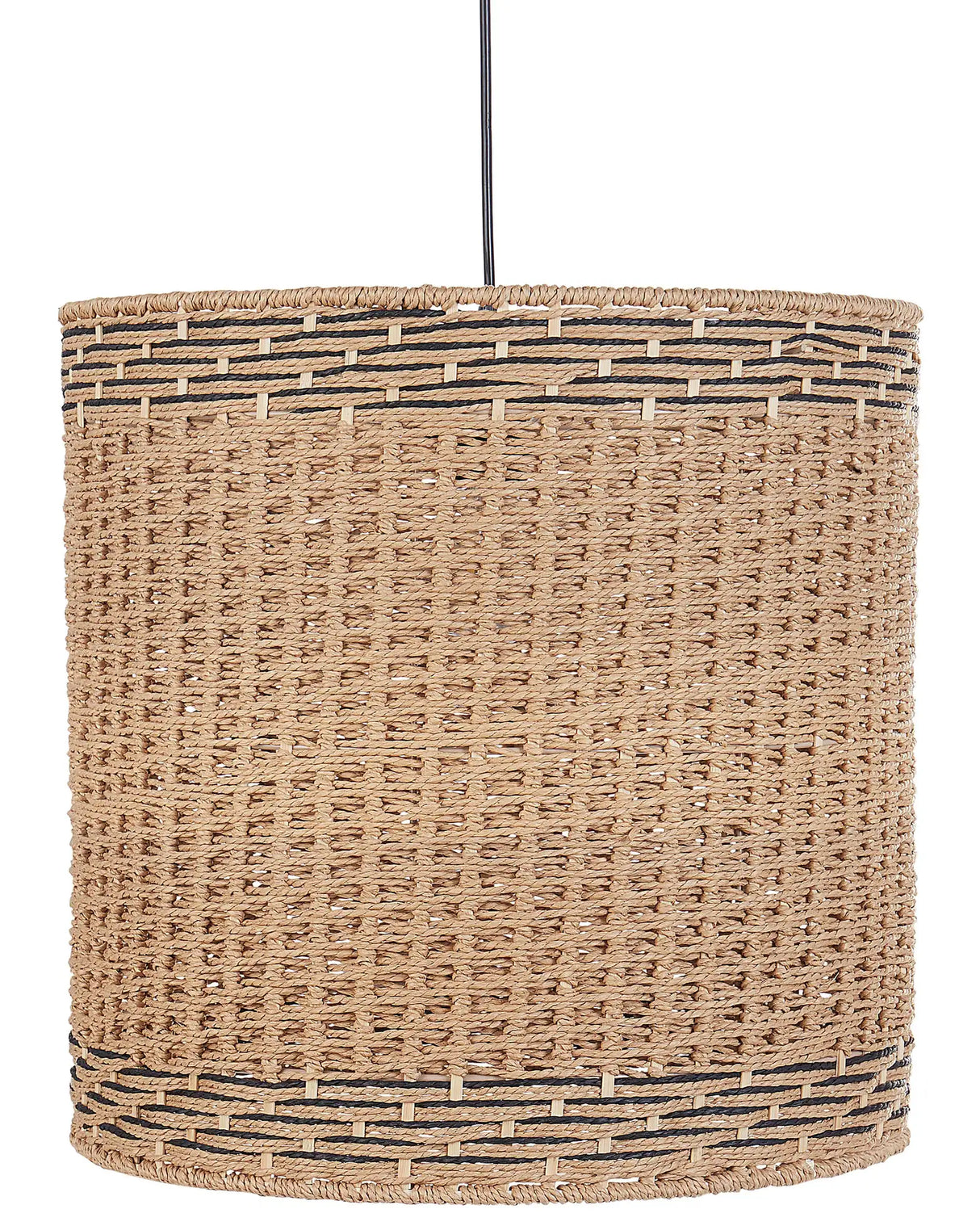 Pendant Lamp Natural Paper Rope Shade Boho Lighting Hanging Light Beliani