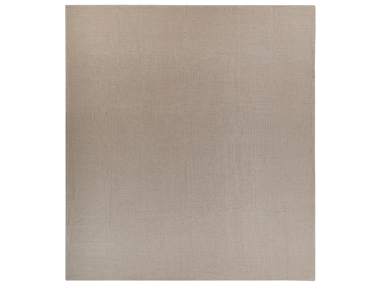 Bedspread Taupe Cotton 220 x 200 cm with a Solid Pattern Decorative Throw Bedding Bedroom Beliani
