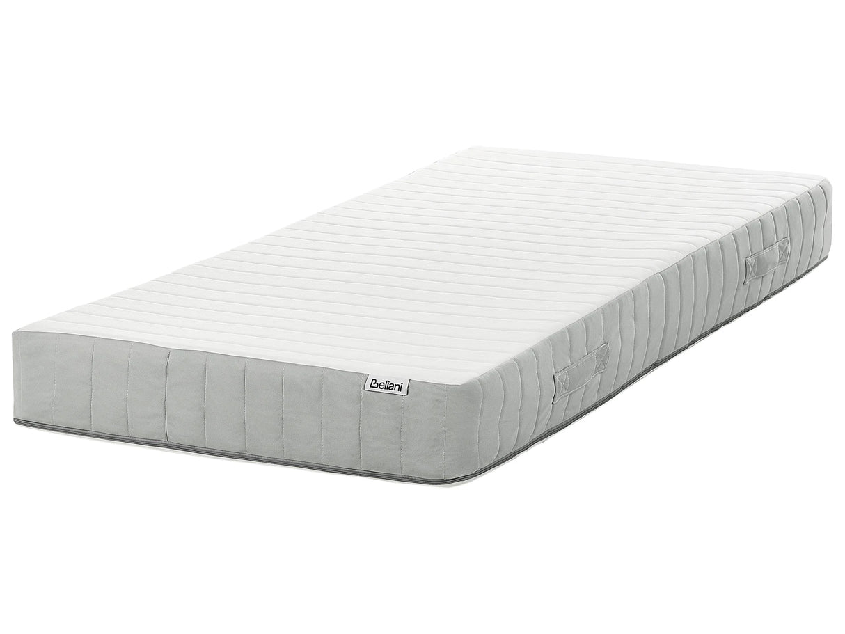 Pocket Sprung Mattress EU Single Size with Handles Removable Cover 3ft Medium Hard Modern Design Quilted Beliani