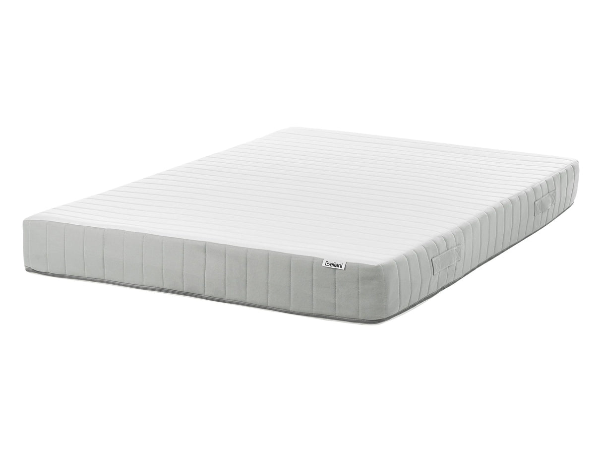 Pocket Sprung Mattress EU Double Size with Handles Removable Cover 4ft6 Medium Hard Modern Design Quilted Beliani