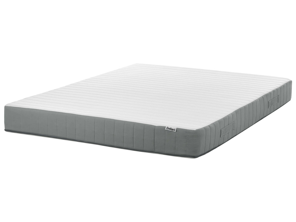 Pocket Sprung Mattress EU King Size with Handles Memory Foam Filling Removable Cover 5ft3 Medium Firm Modern Design Quilted Beliani