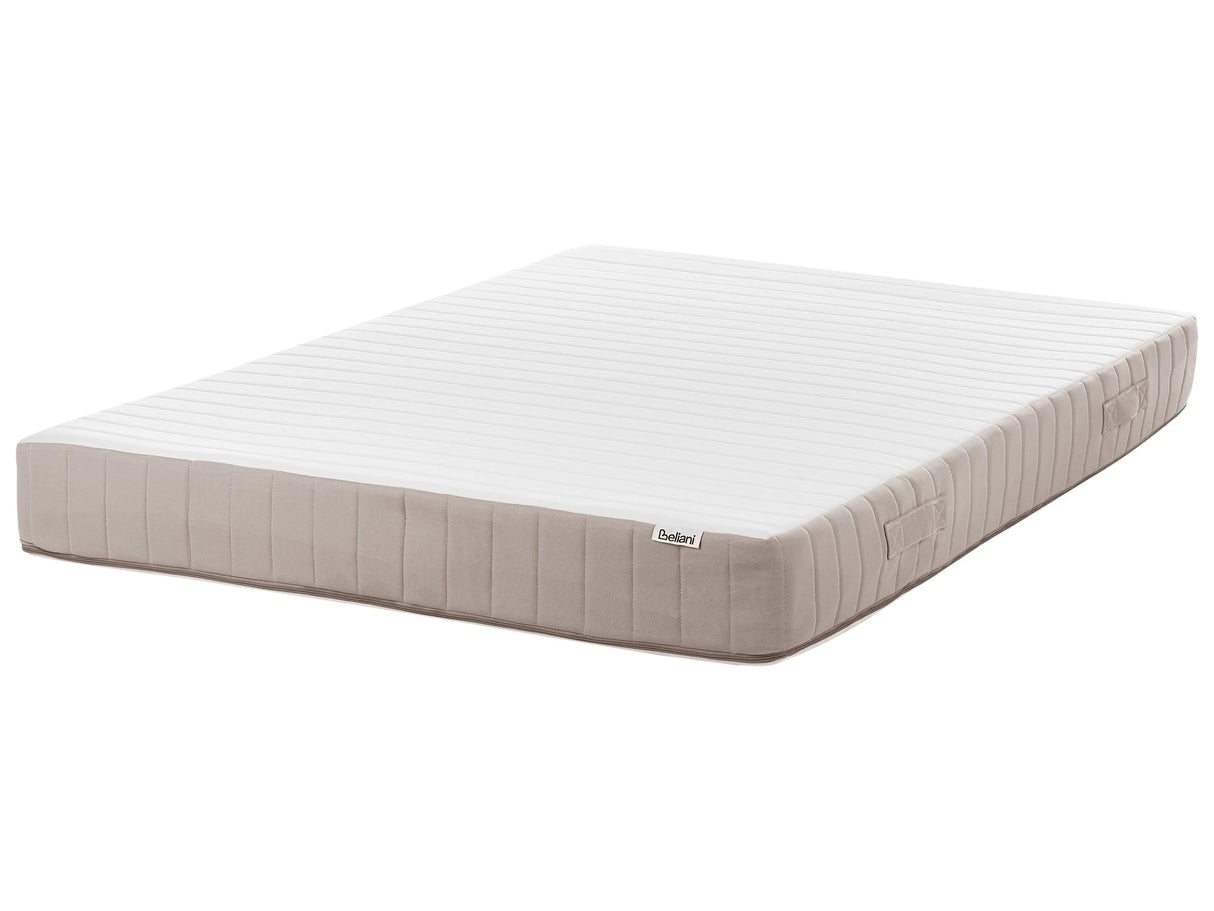 Pocket Sprung Mattress EU Double Size with Handles Latex Filling Removable Cover 4ft6 Medium Firm Modern Design Quilted Beliani