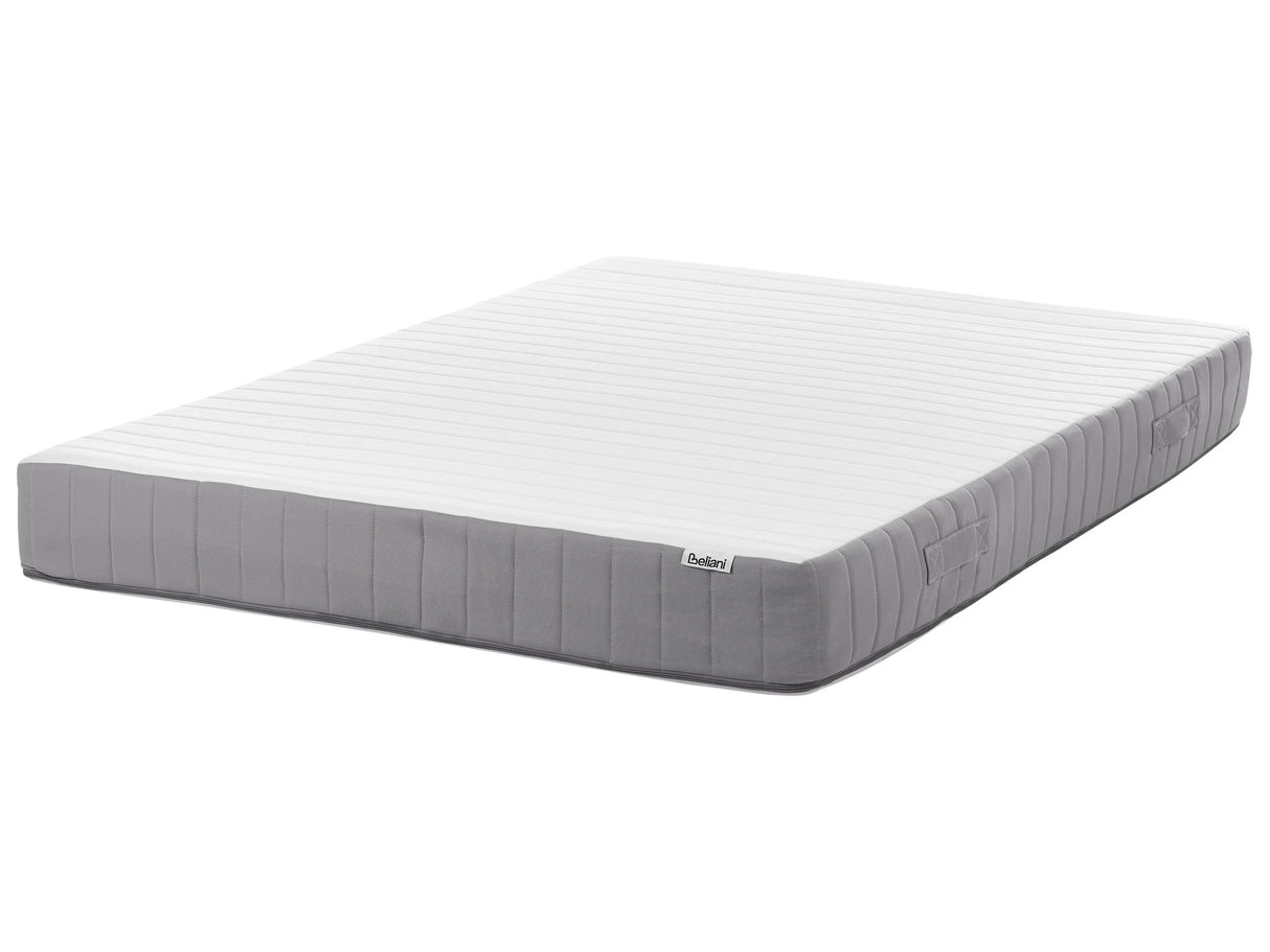Pocket Sprung Mattress EU Double Size with Handles Cooling Memory Foam Filling Removable Cover 4ft6 Firm Modern Design Quilted Beliani
