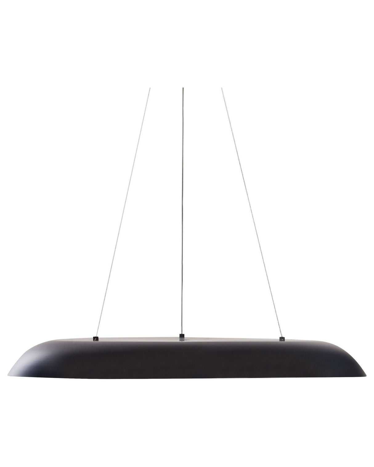 Pendant Lamp Black Metal Integrated LED Lights Ring Round Shape Hanging Modern Glamour Lighting Beliani