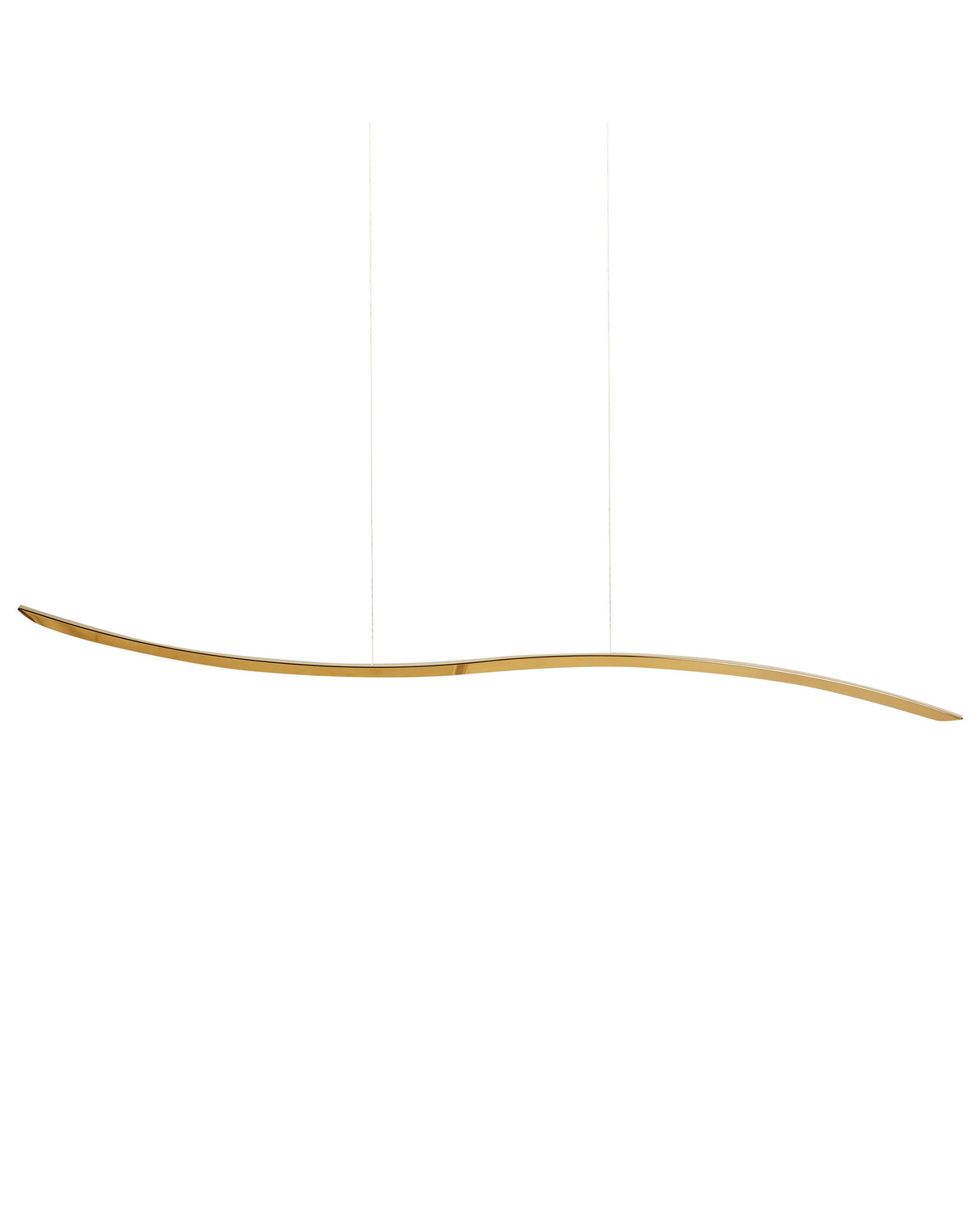 Pendant Lamp Integrated LED Light Wavy Shade Metal Modern Lightning Gold Beliani