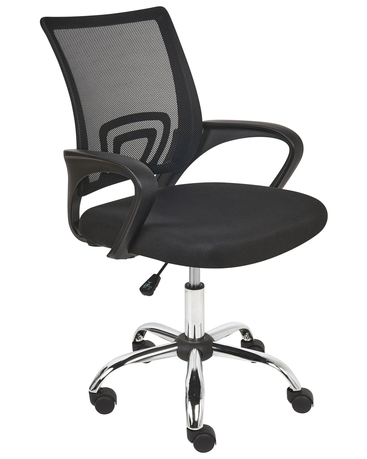Office Chair Black Fabric Swivel Desk Computer Adjustable Seat Beliani