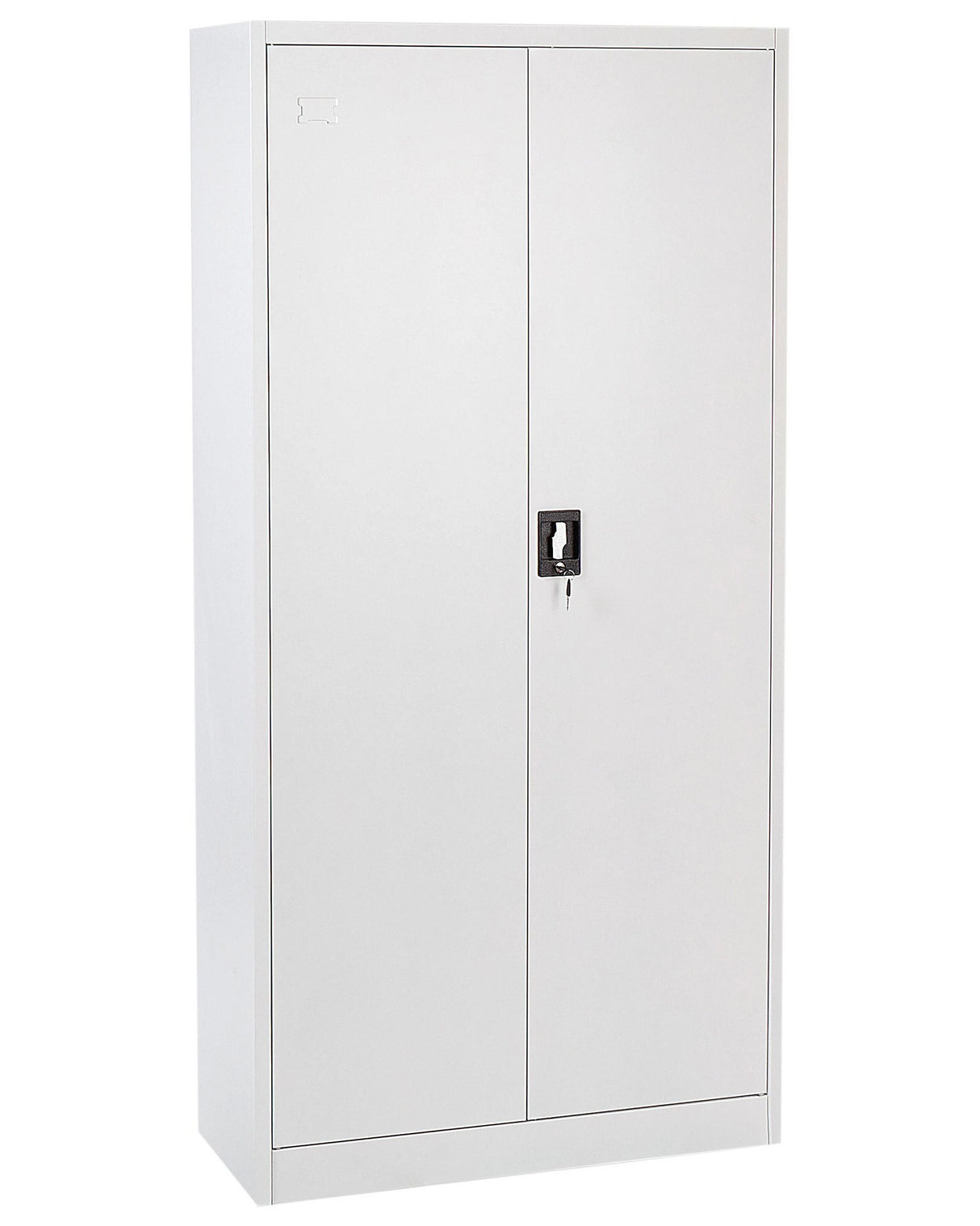 Home Office Storage Cabinet White Steel 2 Doors 5 Shelves Industrial Design Beliani