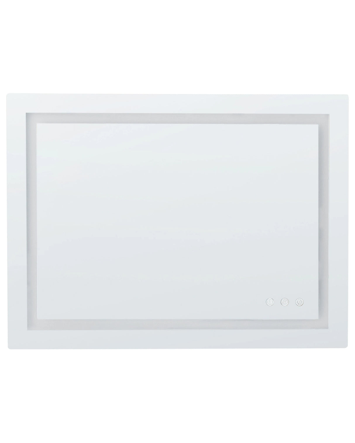 Illuminated LED Bathroom Mirror Rectangular 80 x 60 cm Glamour with Antifog Function Colourful Lights Beliani