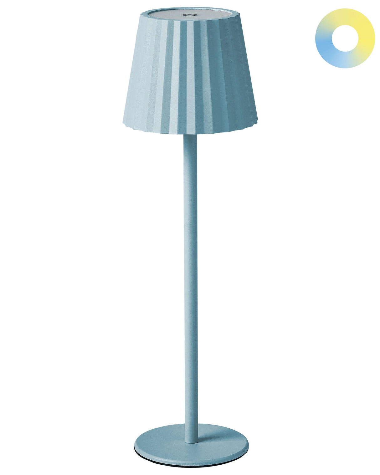 Table Lamp Light Blue Aluminum Iron Indoor Outdoor Modern Beliani