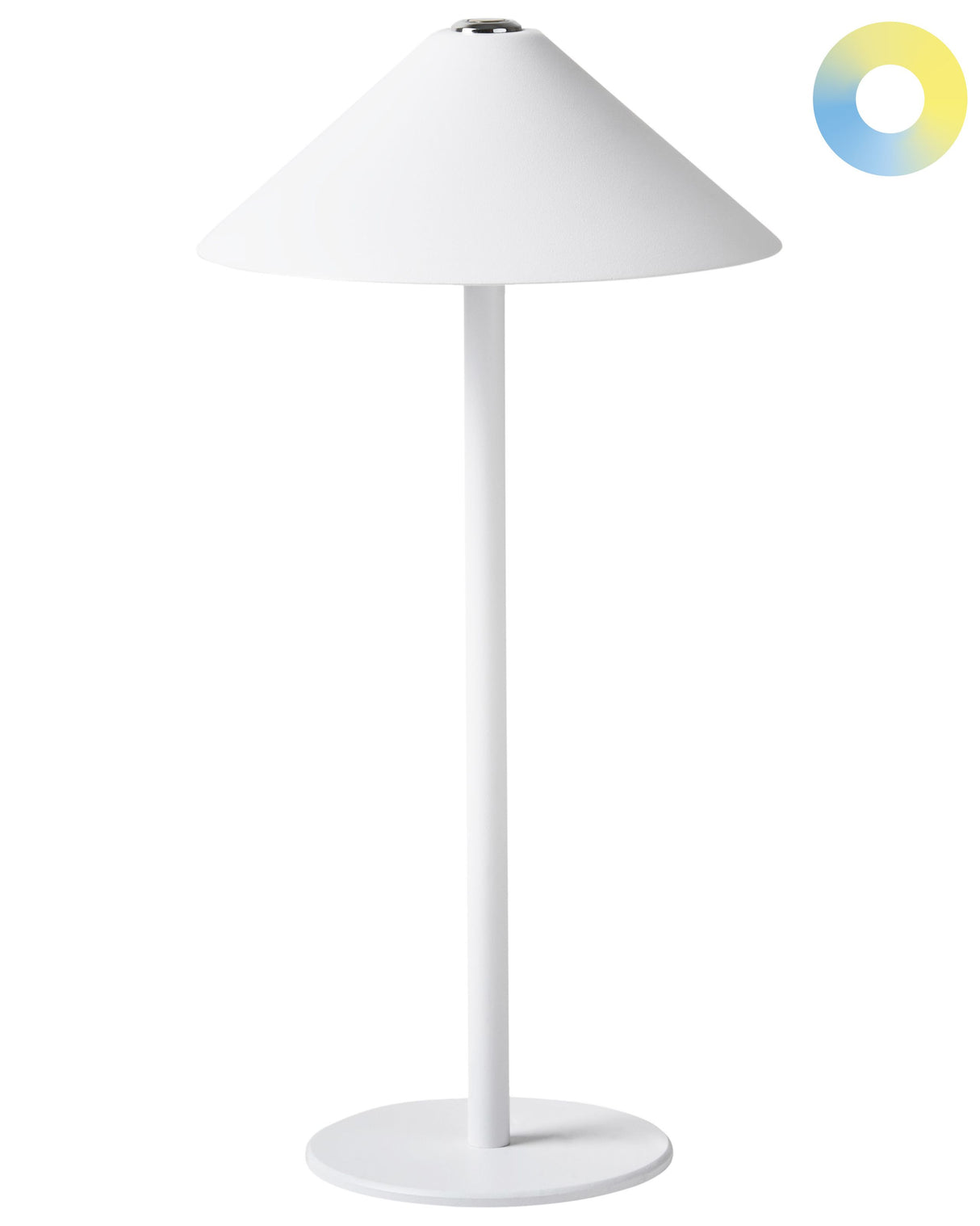 Table Lamp White Aluminium Indoor Outdoor Modern with Touch Switch USB Cable Charging Wireless Beliani