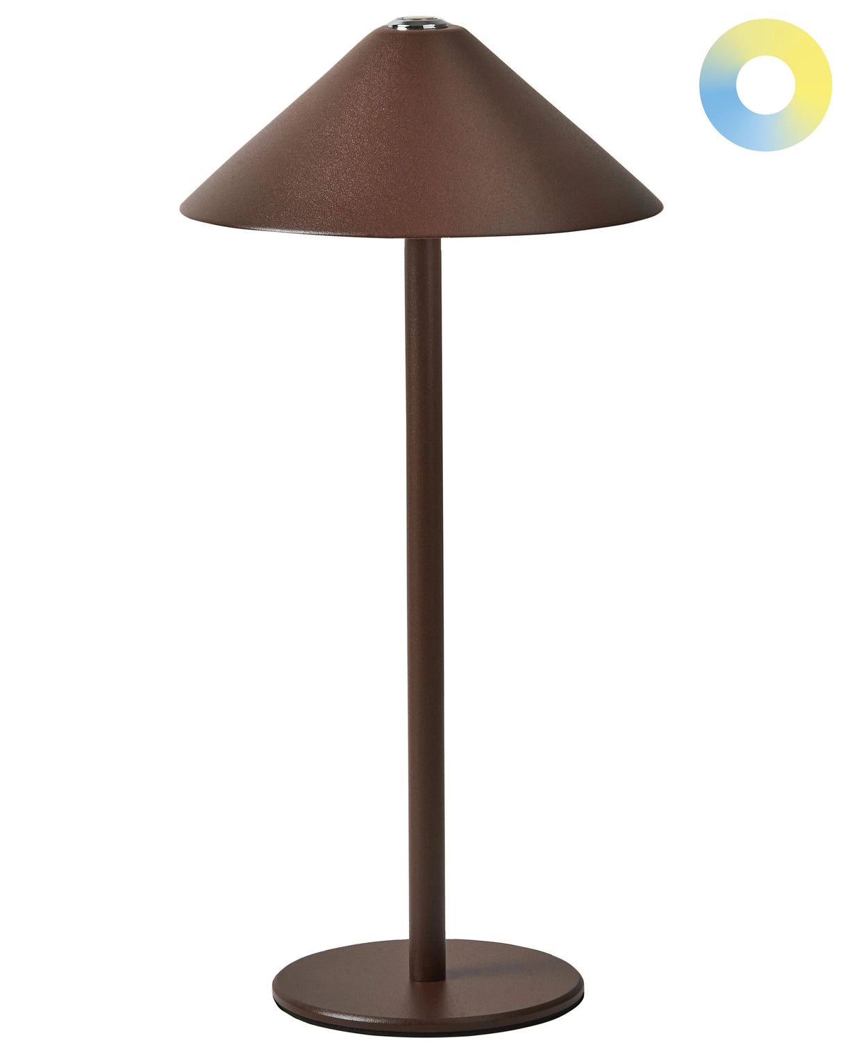 Table Lamp Brown Aluminium Indoor Outdoor Modern with Touch Switch USB Cable Charging Wireless Beliani