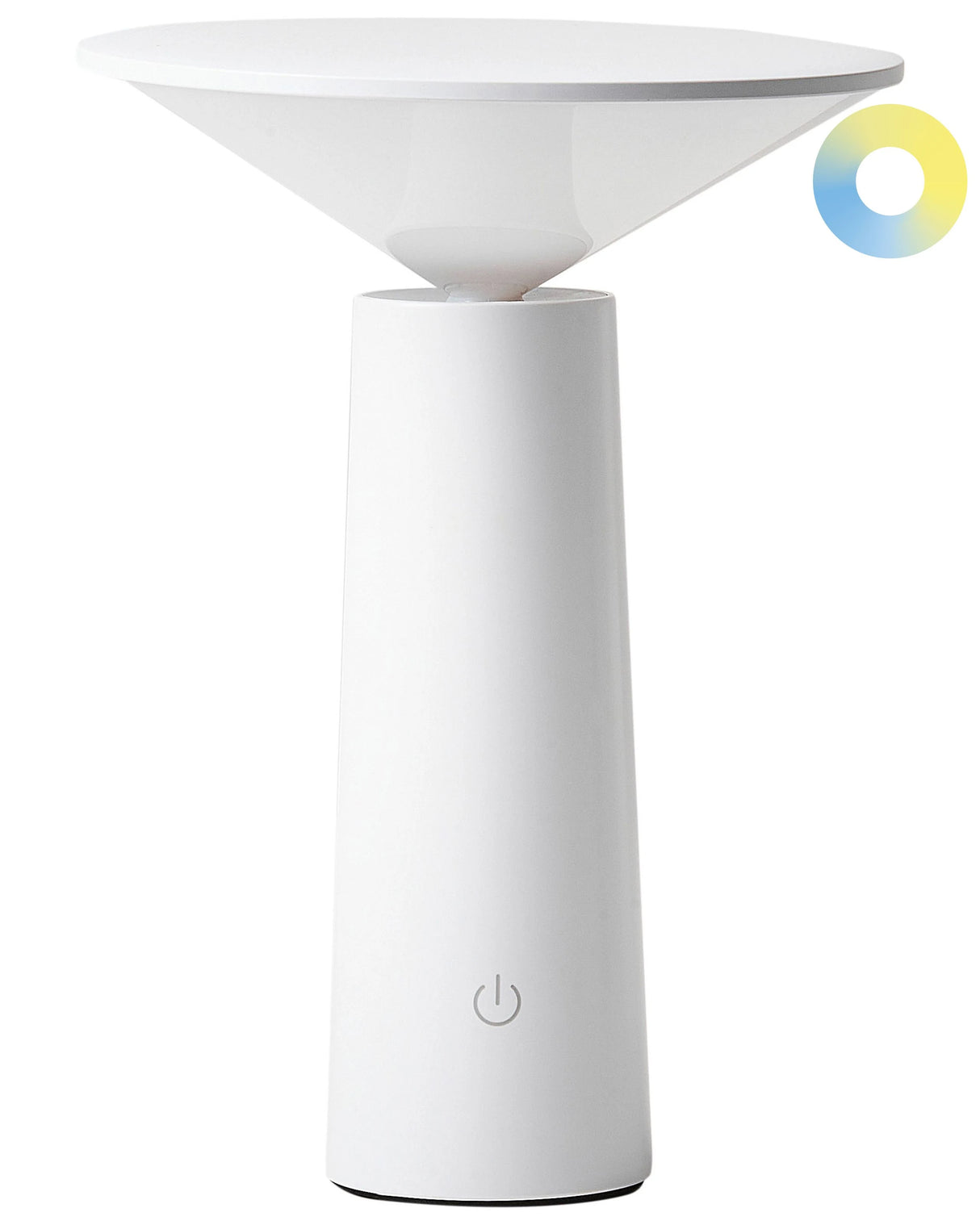 Table Lamp White Iron Indoor Outdoor Minimalist Beliani