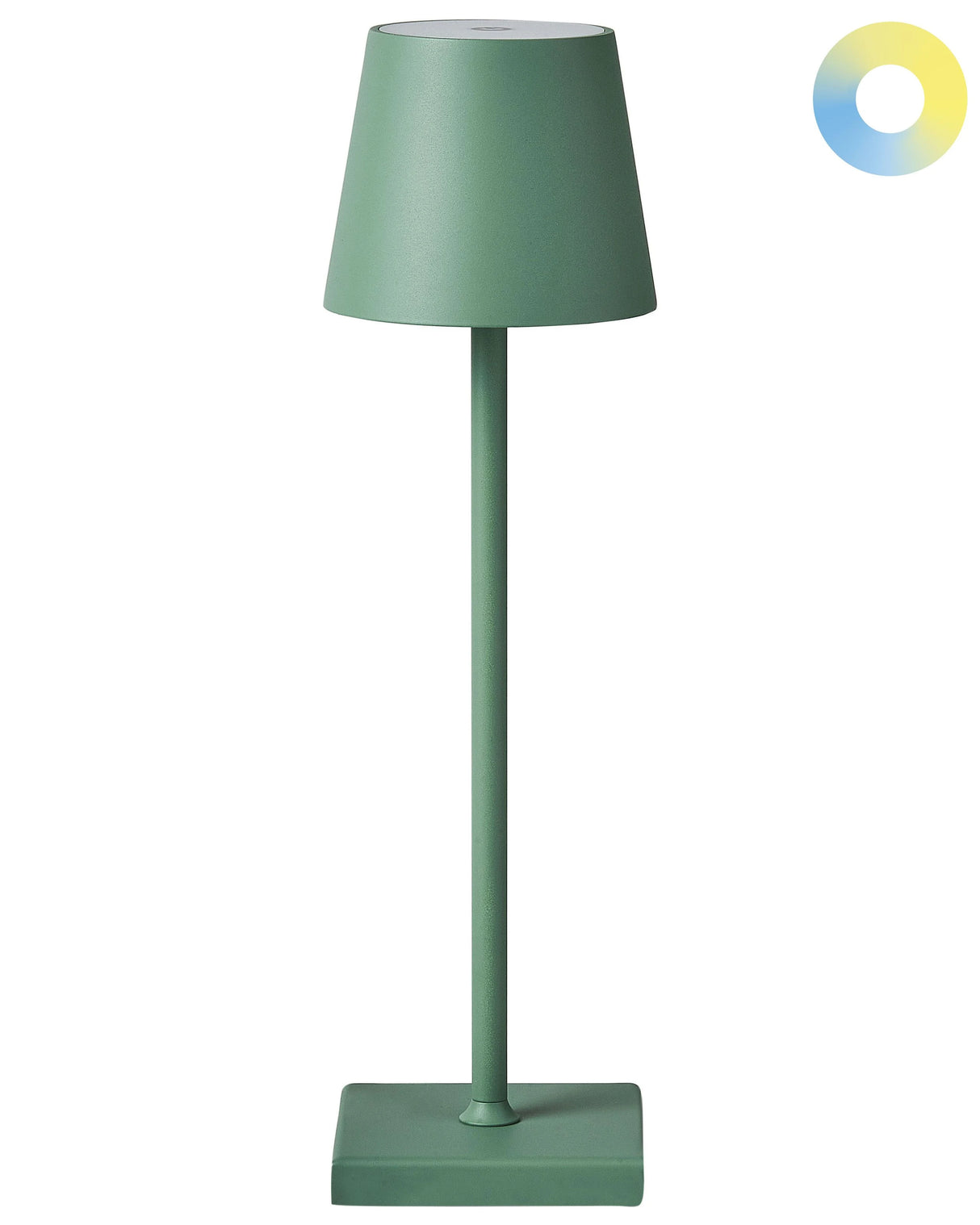 Table Lamp Green Aluminium Indoor Outdoor Modern with Touch Switch USB Cable Charging Wireless Beliani