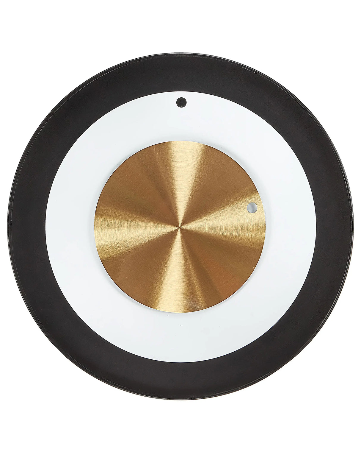 Wall Clock Black and White Steel Metal 30 cm Modern Minimalistic Design without Numbers Living Room Decor Beliani