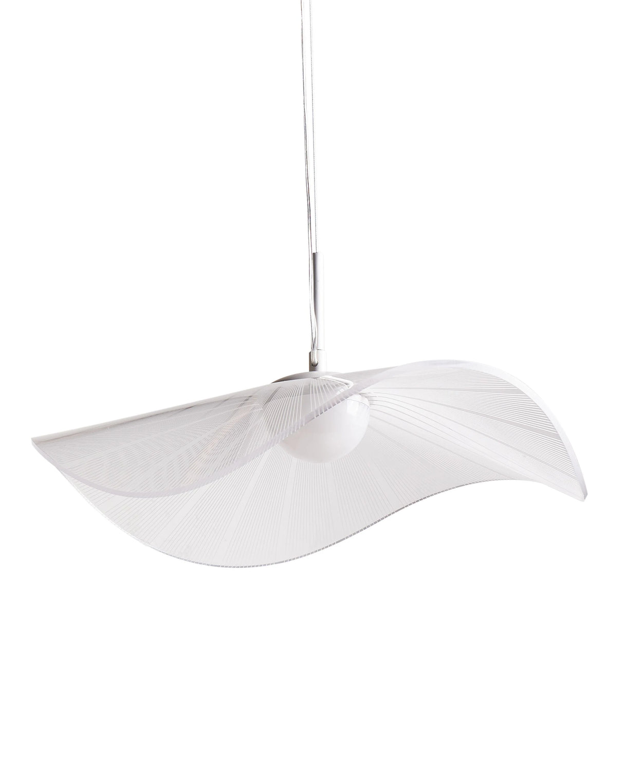 Pendant LED Lamp White Metal Acrylic Shade Open Bulb Lighting Hanging Light Beliani