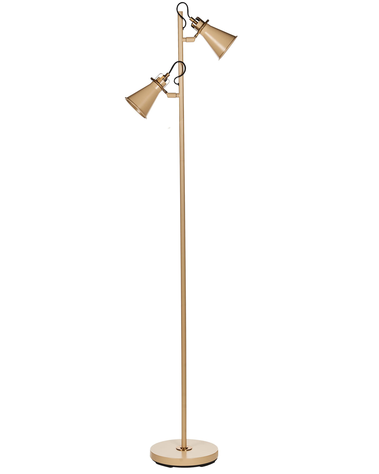 Floor Lamp Beige Metal Adjustable Shades On-Off Switch Bedroom Living Room Home Office Lighting Industrial Design Beliani