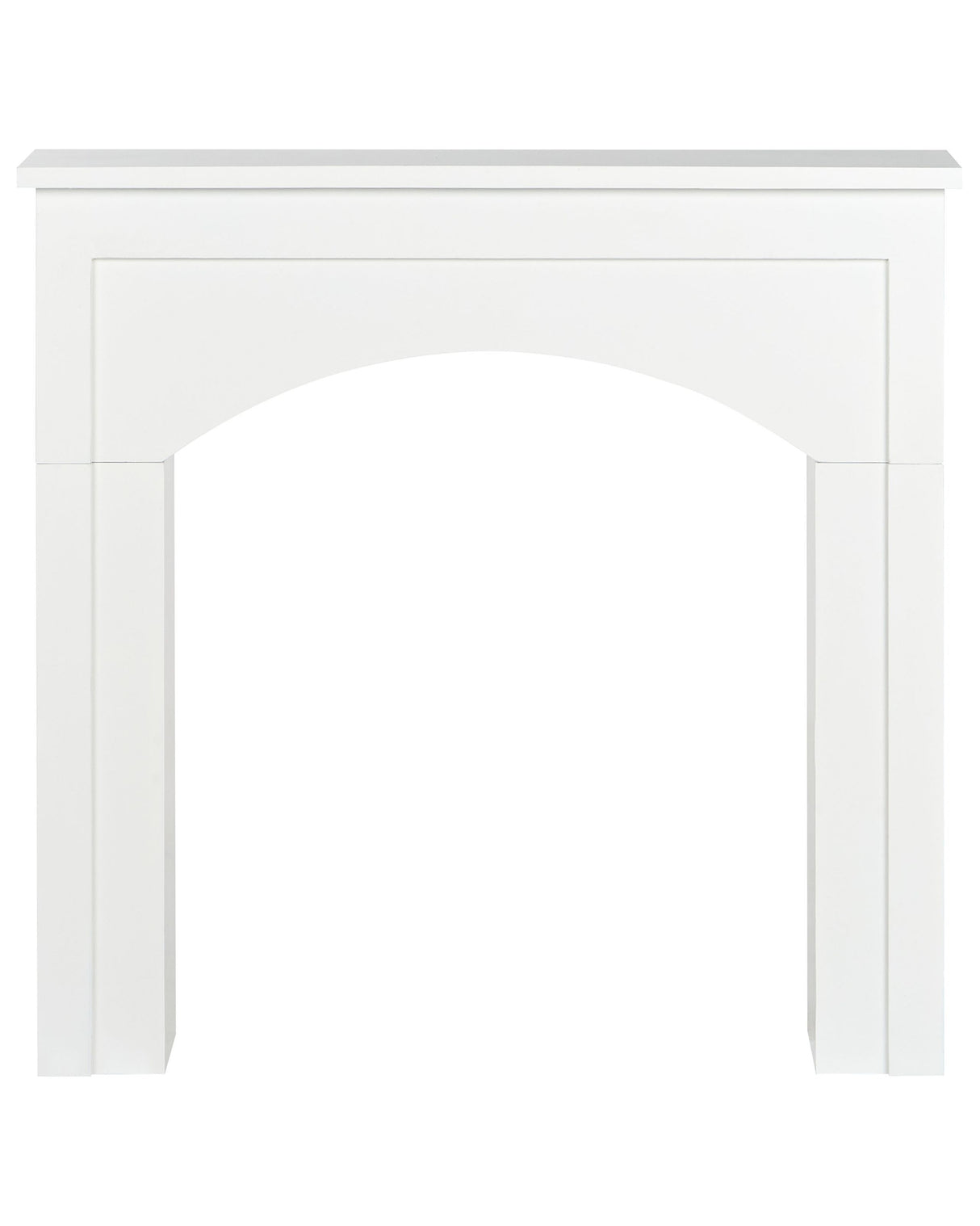 Fireplace Mantel White MDF 110 x 23 x 106 cm Fireplace Surround Cottage Traditional Living Room Beliani