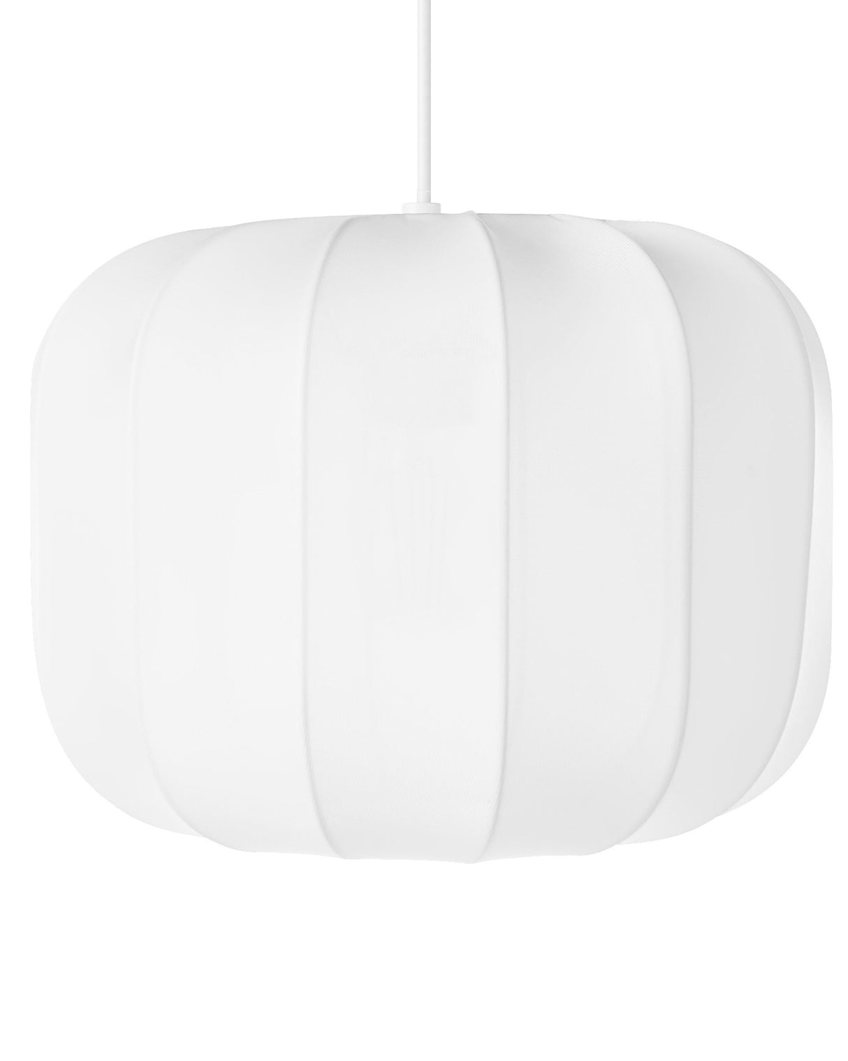 Hanging Pendant Lamp White Nylon Shade Modern Design Living Room Light Beliani