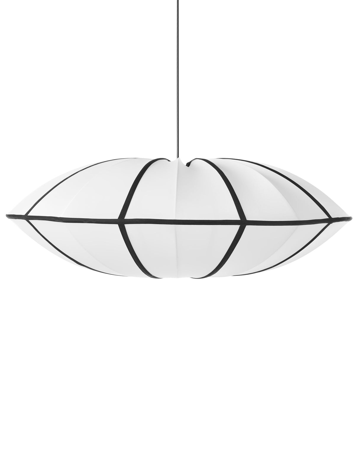 Hanging Pendant Lamp White Nylon Shade Modern Design Living Room Light Beliani