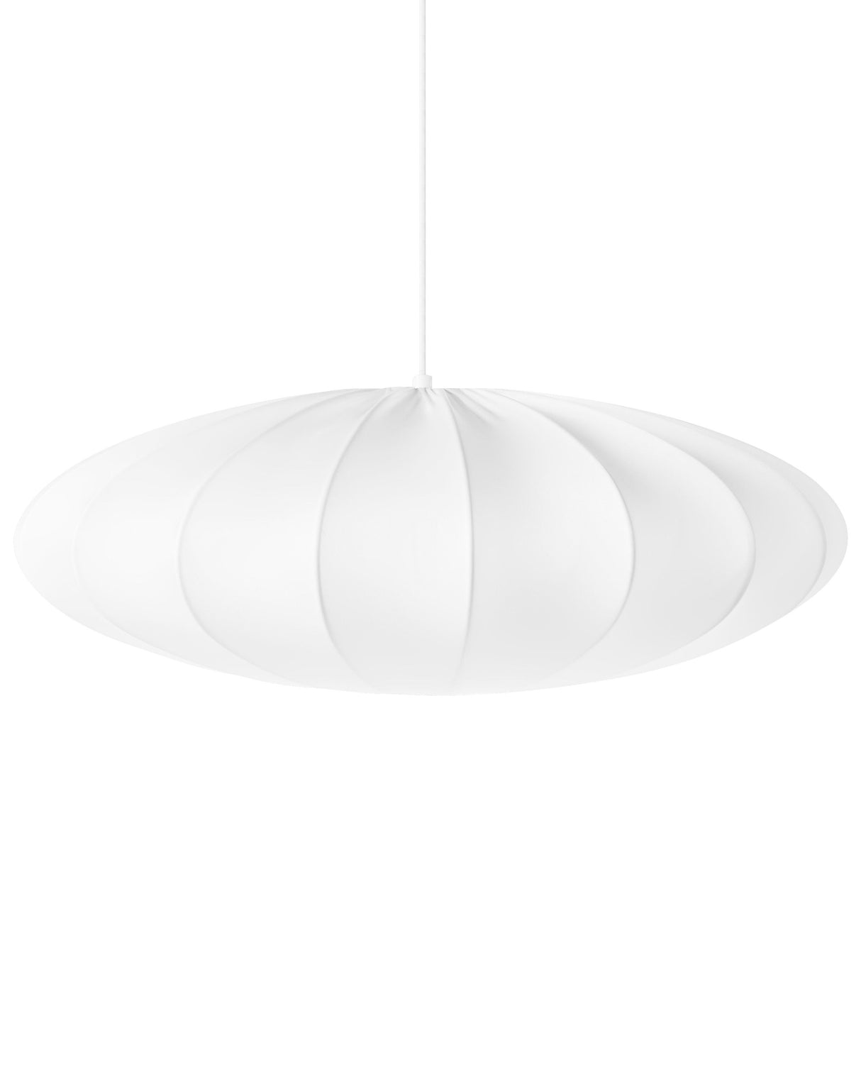 Hanging Pendant Lamp White Nylon Shade Modern Design Living Room Light Beliani