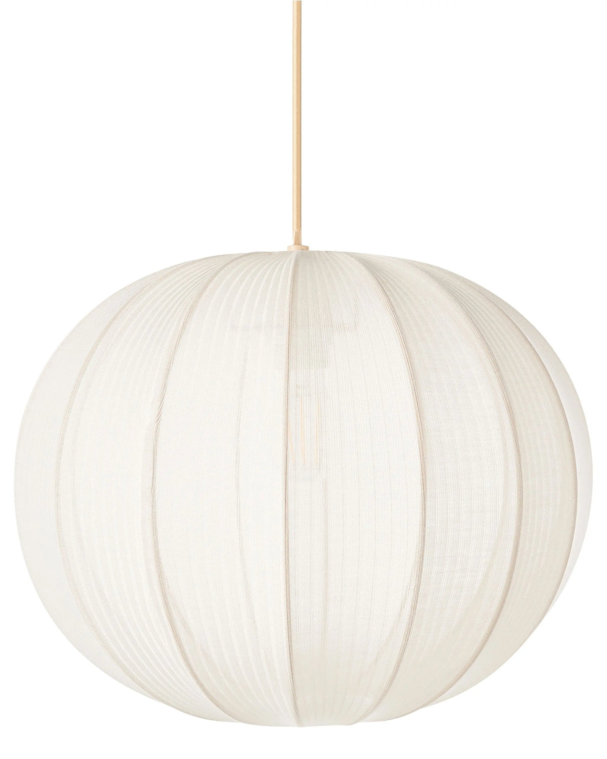 Hanging Pendant Lamp White Nylon Shade Modern Design Living Room Light Beliani