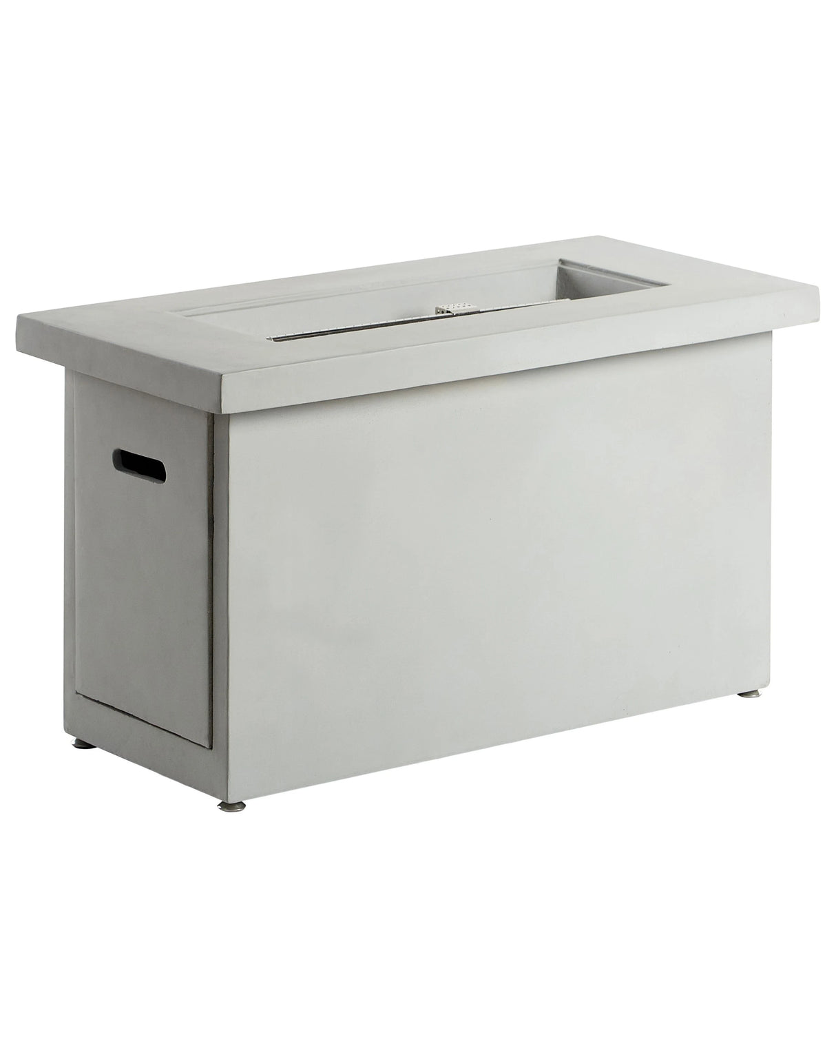 Fire Pit Light Grey 108 x 51 x 62 cm GRC Patio Heater Rectangular Garden Patio Accessory Beliani