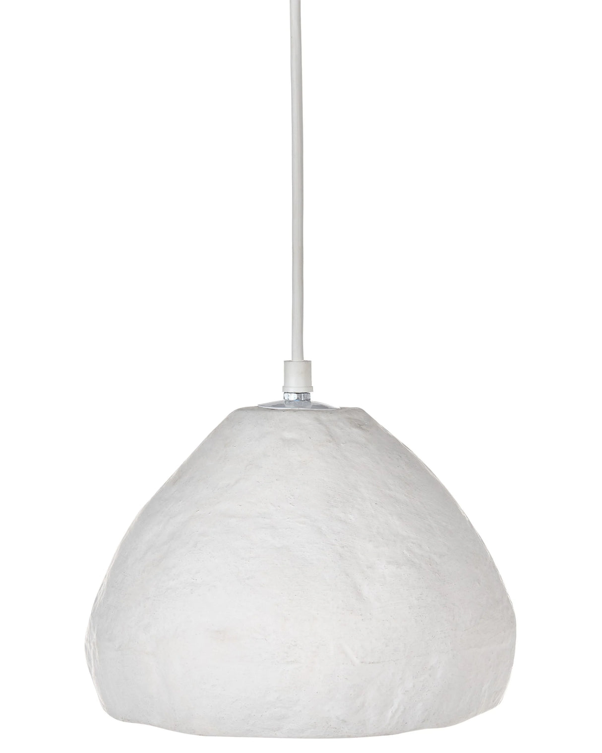 Pendant Lamp White Paper Mache Handmade Shade Organic Natural Beliani