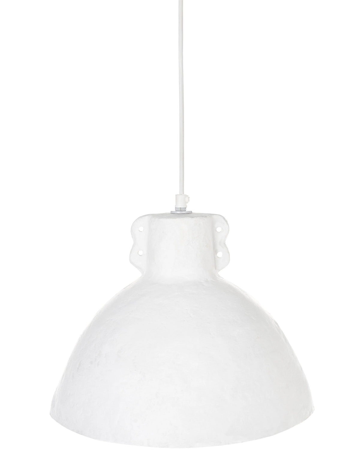 Pendant Lamp White Paper Mache Handmade Shade Organic Natural Beliani