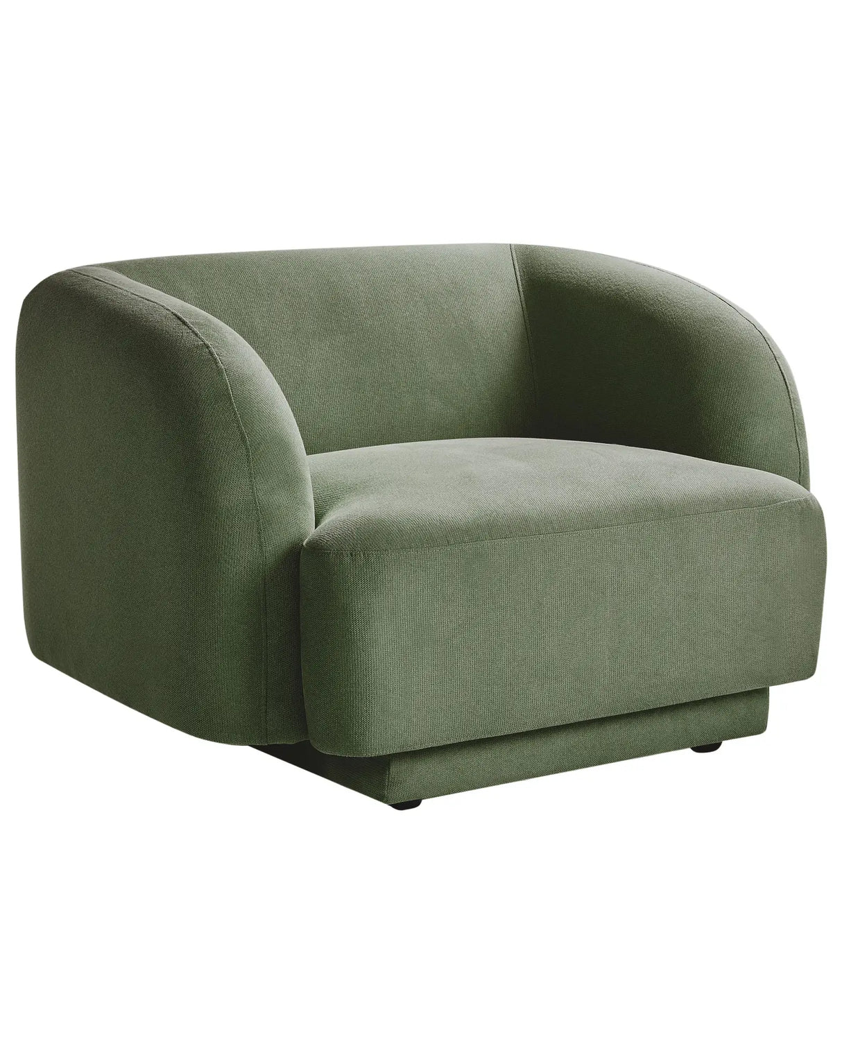 Armchair Green Fabric Retro Glam Art Decor Style with Armrests Beliani